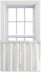 Ellis Curtain Stacey Sheer Tailored Tier Pair Curtains - 56x30 Inch - Ice Cream