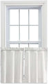 Ellis Curtain Stacey Sheer Tailored Tier Pair Curtains - 56x30 Inch - Ice Cream