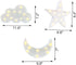 ZUOKEMY 3Pcs Decorative LED Crescent Moon Star Cloud Night Light Can Be Hung On The Wall ChildrenS Room Room Light