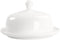 Porcelain Butter Dish with Lid for Countertop - Durable Butter Keeper for East and West Coast Butter (6 Inch Round)