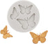 3PCS Gray Mini Butterfly Silicone Molds for Fondant Cake Baking, Chocolate Candy Cupcake Topper Decoration