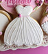 Ann Clark Wedding Cookie Cutters 5-Pc Set Made in the USA - Square Plaque, Wedding Cake, Dress, Diamond Ring, Double