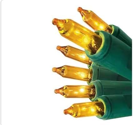 GE String-A-Long 100-Count Constant Gold Incandescent Christmas String Lights (60218LO)