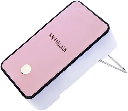 Safety Energy-Saving Mini Portable Heater – Electric Fan Heater Air Warmer for Room, Office, Desktop, Pink