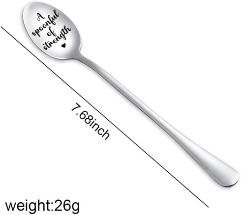 Inspirational Spoon Gifts for Women Best Friend BFF Cancer Recovery Gifts for Men Teen Girls Sister Get Well Gift for Daughter Brother Motivational Encouragement Gifts for Son Grandson Coworkers Gifts