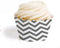 Dress My Cupcake Standard Cupcake Wrappers, Chevron, Grey, Set of 50