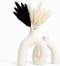 Jas & Jax Goods Cream White Decorative Vase Set - Modern Hug Donut Ceramic Vases by