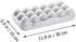 SOLUSTRE 2PCS Egg Container - 18 Egg Holder Storage Tray with Lid for Fridge Kitchen Home