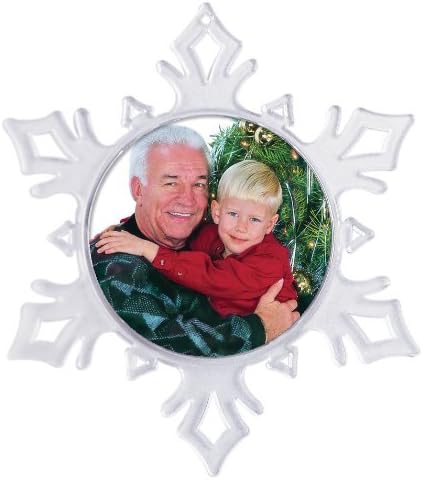 Make Your Own Acrylic Craft Photo Snowflake Ornaments, Pack of 12