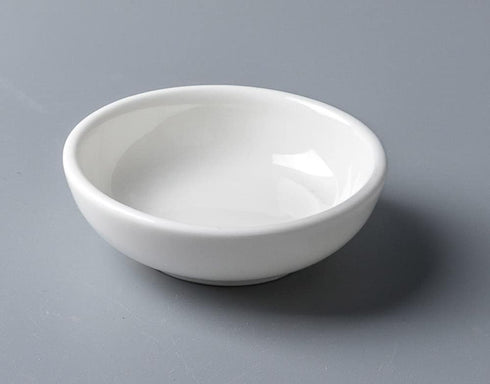 4pcs White Ceramic Dipping Bowls - 3 Inch Seasoning Dishes for Appetizers