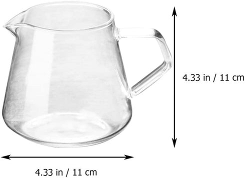 LIFKOME Espresso Machine Glass Coffee Server 650ml, Turkish Coffee Pot Small Glass Manual Pour Over Coffee Beaker