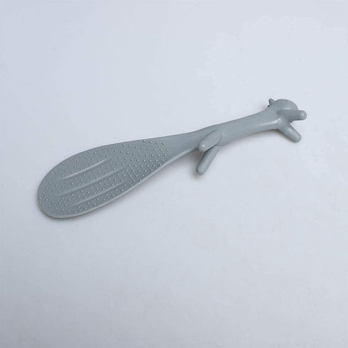Plastic Squirrel Shaped Non-Stick Rice Paddle Spoon, Gray