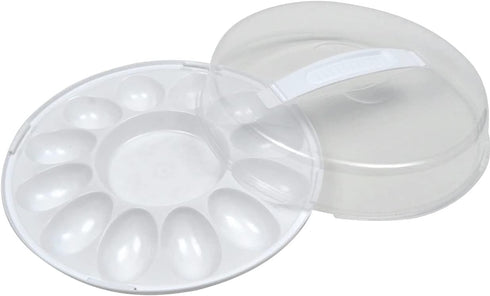 Sure Fresh Deviled Egg Carrier with Lids, 10.375x3.5 in. for Safe Transport of Deviled Eggs