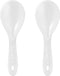 2PCS Plastic Rice Paddle Spoon, Non-Stick Rice Spatula, 7.87 Inch Rice Serving Spoon (White B)
