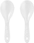 2PCS Plastic Rice Paddle Spoon, Non-Stick Rice Spatula, 7.87 Inch Rice Serving Spoon (White B)