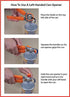 Left Handed Manual Can Opener with Orange Handle