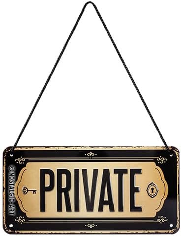 Nostalgic-Art Retro Hanging Sign, 3.9" x 7.9", Private – Vintage Design Gift Idea for Home