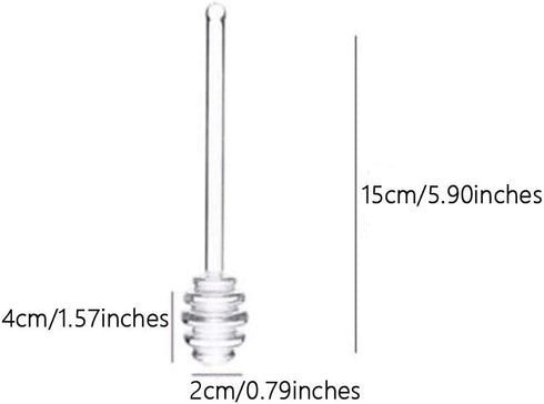 glasstore Tools,2pcs Glass Honey Dipper Sticks,Honey Dipper Spoons Stick Bee Honey Spoon Stirring Scooper For Durable