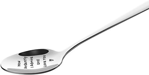 Jane Austen Funny Coffee Spoon Gift, Engraved Stainless Steel for Girlfriend, Birthday, Valentine