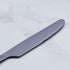 Black Dinner Knife Set, 9.2-inch Stainless Steel Shiny Black Silverware, Set of 6