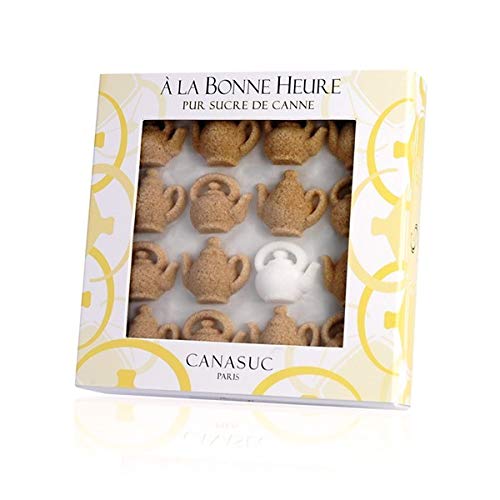 Canasuc Paris, A La Bonne Heure, Window Gift Box of 32 Assorted French Molded Sugar Pieces, 3.35 Oz