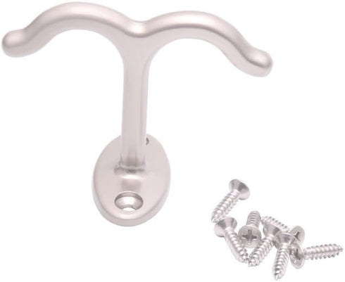 4 PCS Zinc Alloy Double Prong Ceiling Hook, Heavy Duty Coat Hook, Mug Hooks for Bathroom Kitchen Garage