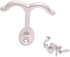 4 PCS Zinc Alloy Double Prong Ceiling Hook, Heavy Duty Coat Hook, Mug Hooks for Bathroom Kitchen Garage