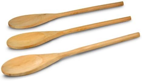 Classic Wooden Kitchen Spoon - Set of 3 (16")