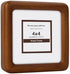 SZKYSJGS 4x4 Wood Picture Frame, Solid Natural Walnut Rounded Corner Photo Frame with