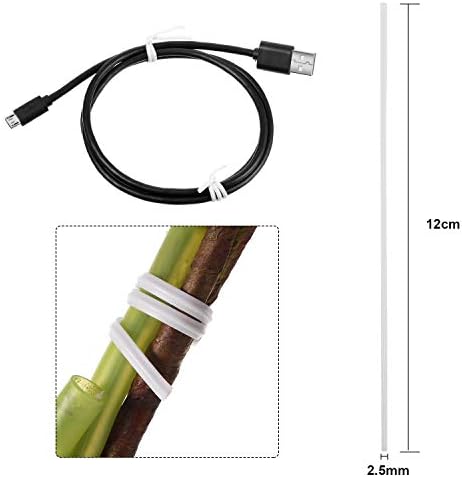 WILLBOND 200 Pcs White Christmas Garden Plastic Twist Tie - 4.72'' for Wreaths and Garland