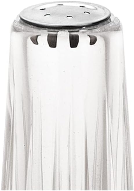 YBM Home Salt and Pepper Shakers Acrylic with Stainless Steel Lid, 1.5oz Clear Spice Herb Dispenser for Dining Table and Farmhouse Decoration, 1231-2 by YBM HOME