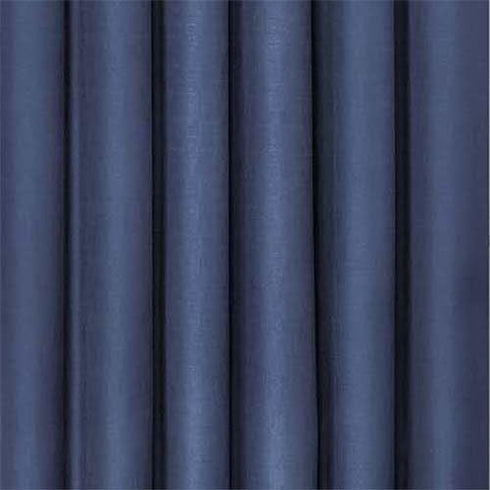 Eclipse Kendall Modern Scalloped Valance Rod Pocket Window Curtain for Kitchen or Bathroom, 42" x 18", Denim