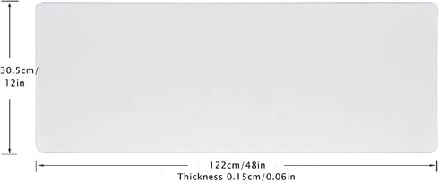 2mm 2 Pack 12 48 inches Thick Clear Table Cover Protector, Waterproof PVC Desk Pad, x Tablecloth Protector for Coffee