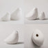 GOODSTART Set 2 Ceramic Birds Figurines Small Birds Statues for Living Room, Bookshelf, TV Stand, A of White Porcelain
