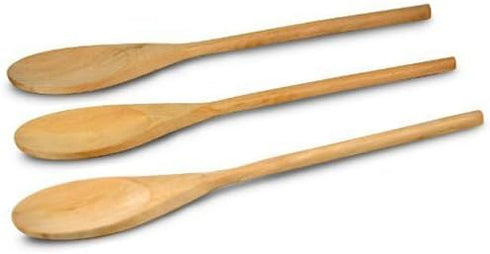 Classic Wooden Kitchen Spoon - Set of 3 (14")