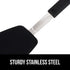 Gorilla Grip Nonstick Silicone Spatula, 11.6 Inch Black, Heat Resistant, BPA-Free, Flexible Head, Stainless Steel Handle