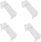 Clear Acrylic Lucite Single Shoe Display Stand Set of 4 Pc with Heels Slant Riser Holder 8'' x 3'' x 4''