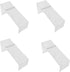 Clear Acrylic Lucite Single Shoe Display Stand Set of 4 Pc with Heels Slant Riser Holder 8'' x 3'' x 4''