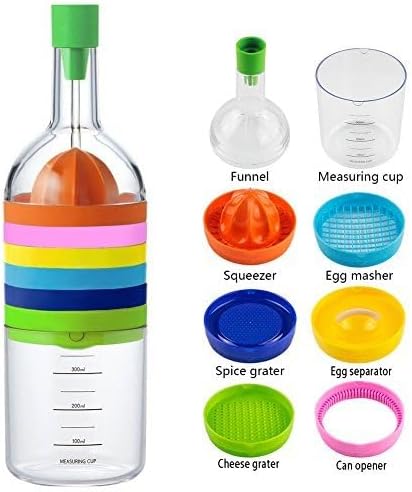 8 in 1 Multipurpose Kitchen Tool Set - All in 1 Kitchen Gadget Bottle for Cooking
