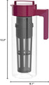 Takeya 2 Quart Flash Chill Iced Tea Maker, Airtight & Durable Jug, Raspberry