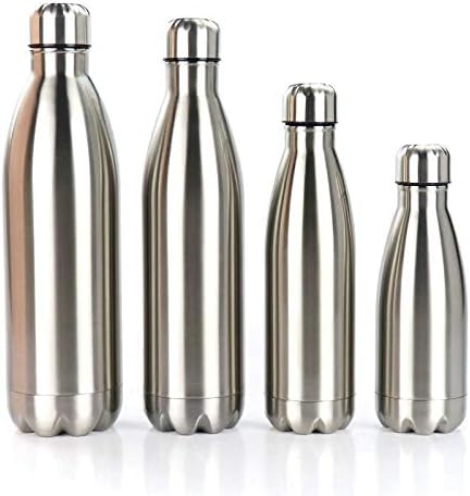 Double Wall 18/8 Stainless Steel Vacuum Cola Shape Bottle, Narrow Mouth Thermo