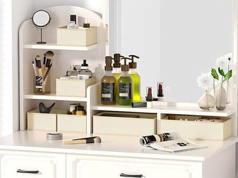 Set 4 Closet DIMJ Drawer Organizers Clothes, of Dresser Organizer Bins, Fabric Organizers and Storage, Shallow Drawer