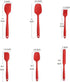 Spatula Kitchen Utensils - 6 Pieces Silicone Spatula Set Heat Resistant, Cooking Utensils Food Grade Rubber Spatulas for Nonstick Cookware Kitchen Baking (Red) by neheewin