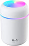 Colorful Mini Humidifier, Essential Oil Diffuser USB Cool Mist Humidifier, 2 Adjustable Mist Modes (White)
