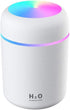 Colorful Mini Humidifier, Essential Oil Diffuser USB Cool Mist Humidifier, 2 Adjustable Mist Modes (White)