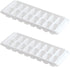 Ice Tray Easy Release White Ice Cube Trays, 16 Cube (Pack of 2)