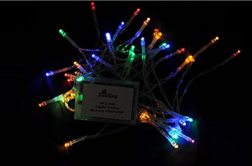 Karlling Battery Operated Christmas Lights, 13 ft, Short Clear Wire String LED Twinkle Fairy Light