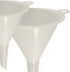 Chef Craft Set of 4 General Purpose Plastic Nested Funnel Set, Assorted Sizes, White