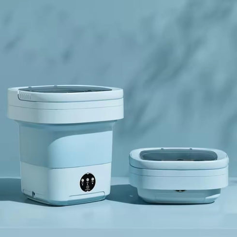 11L Portable Washing Machine with Foldable Design, 3 Cleaning Modes for Baby Clothes, Underwear, and Small Items (Blue)