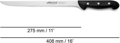 Arcos 11 Inch Flexible Ham Slicing Knife - Maitre Series with Premium NITRUM Stainless Steel Blade, Ergonomic Handle